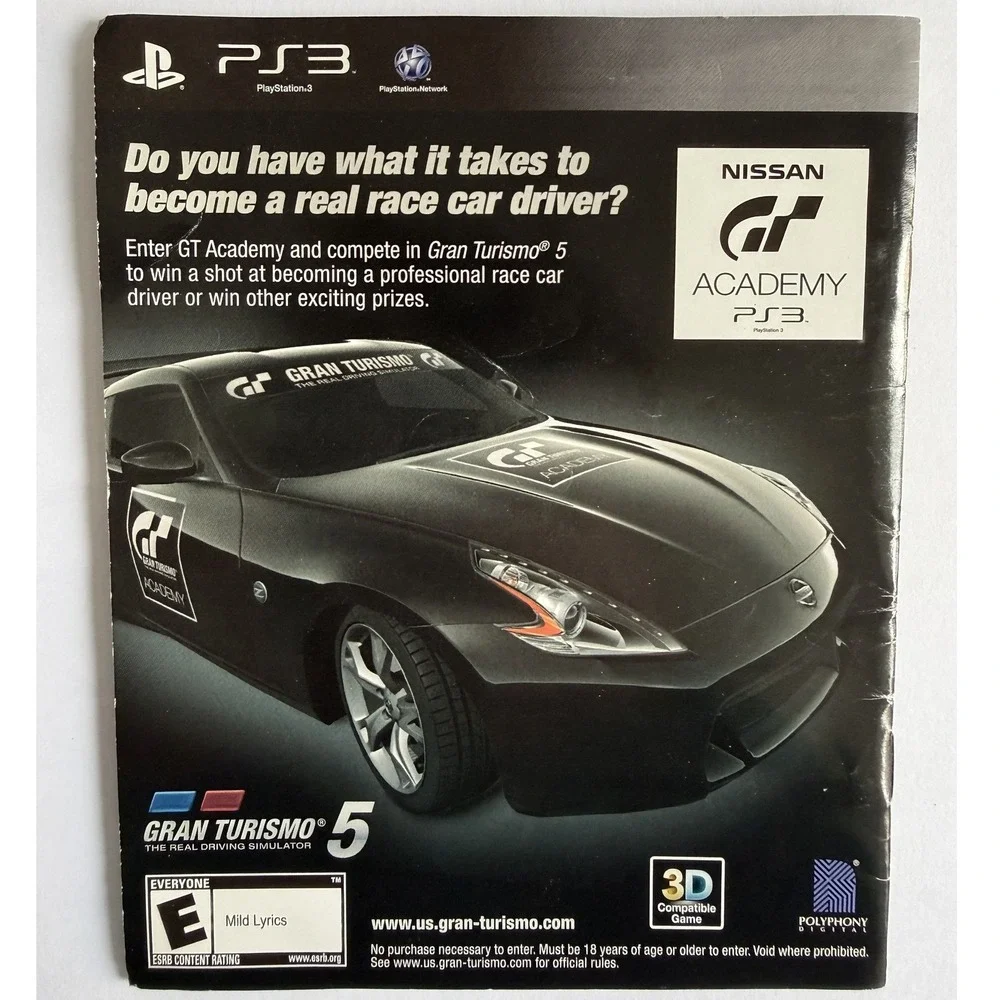 Gran Turismo 5 - Sony PlayStation‎ 3 - Complete CIB W/ Manual Tested & Works